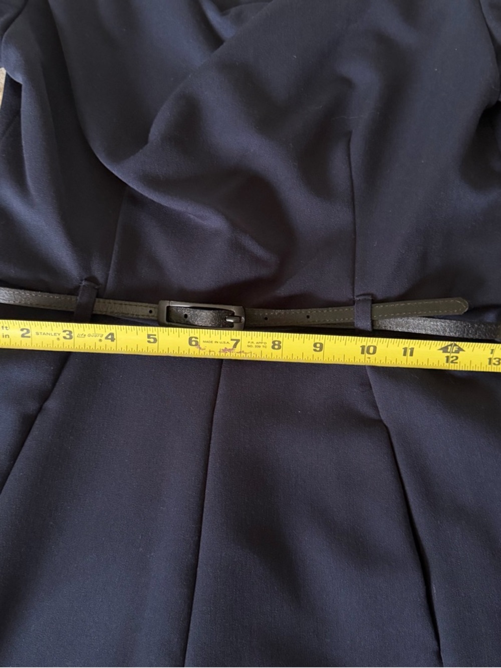 Black Halo Jackie-O 3/4 sleeve jumpsuit (navy, size 4) - Picture 11 of 16